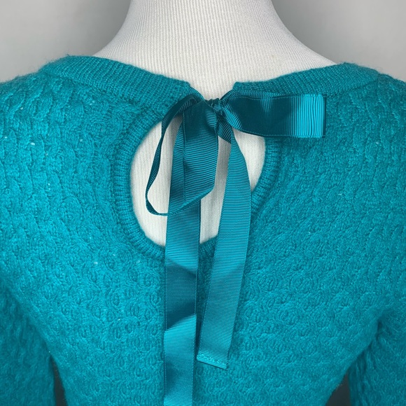 Teal Forever 21 Sweater with bow on back - Picture 4 of 5